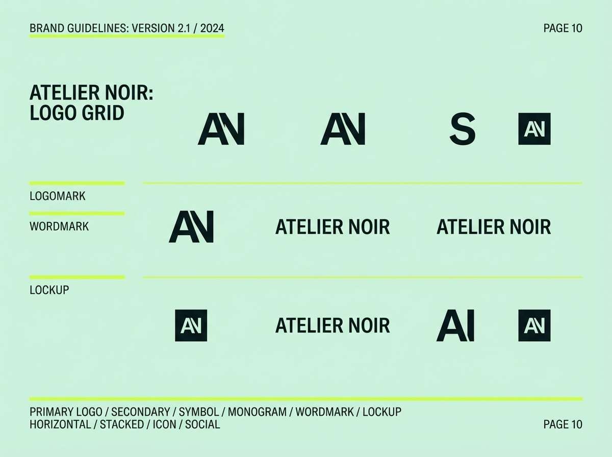 minimal brand guidelines page