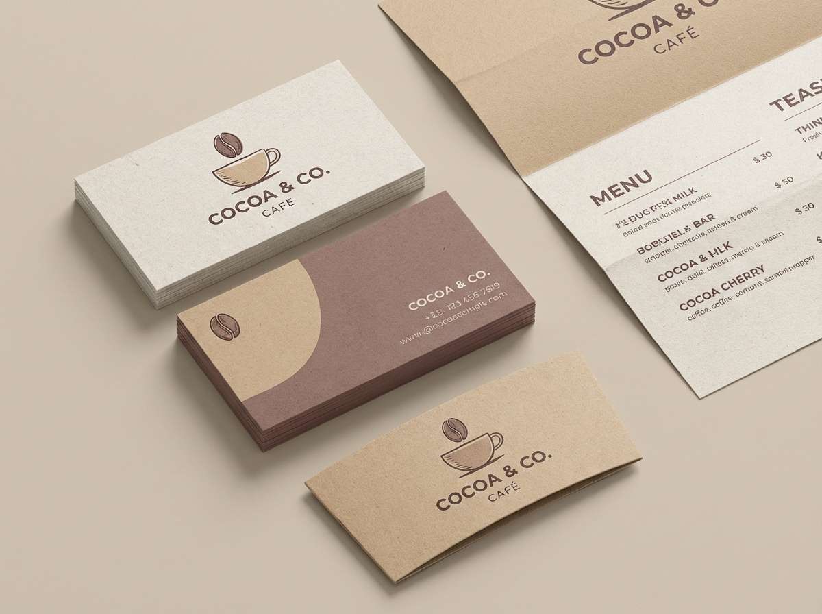 minimal cafe brand kit