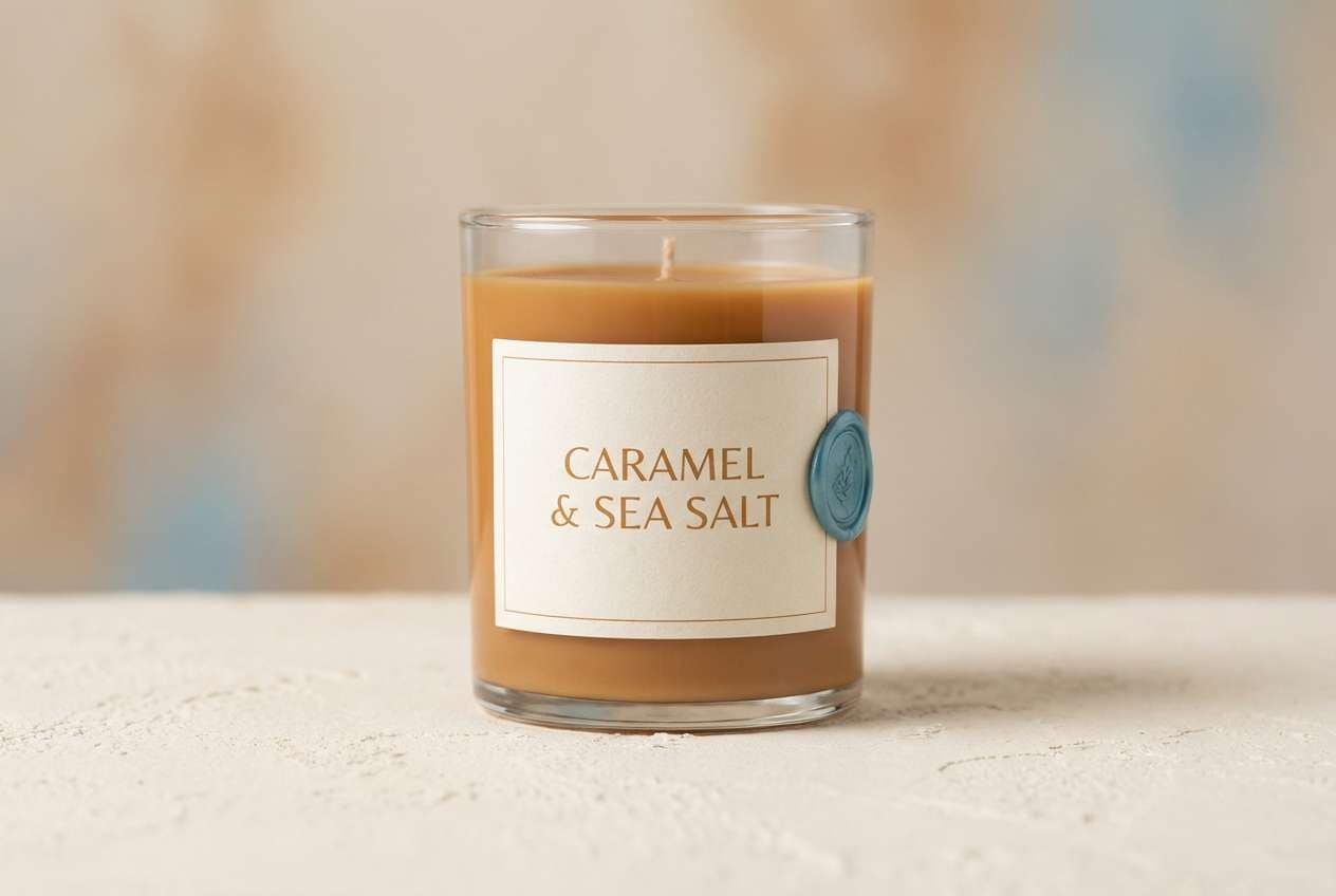 minimal candle label