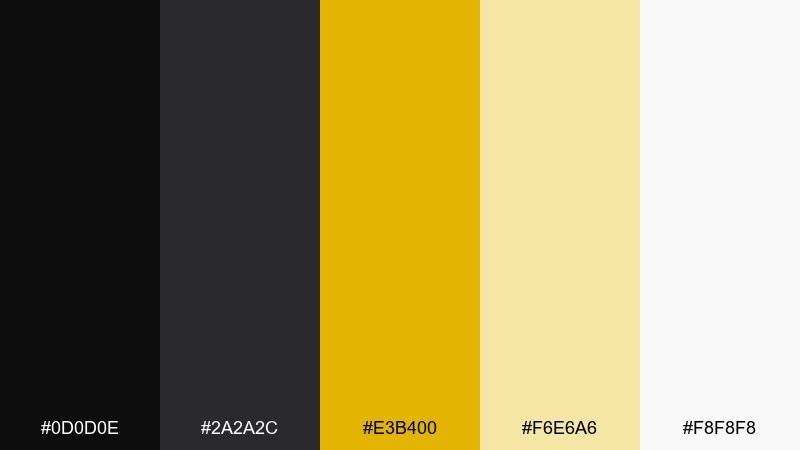 minimal contrast color palette with hex codes