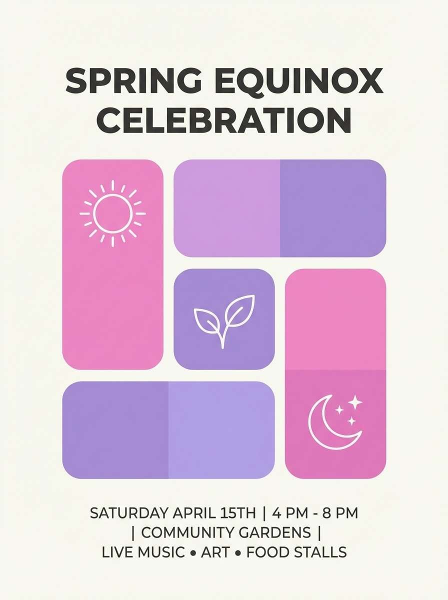 minimal event flyer design