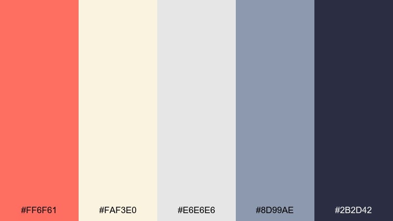 minimal gallery walls color palette with hex codes