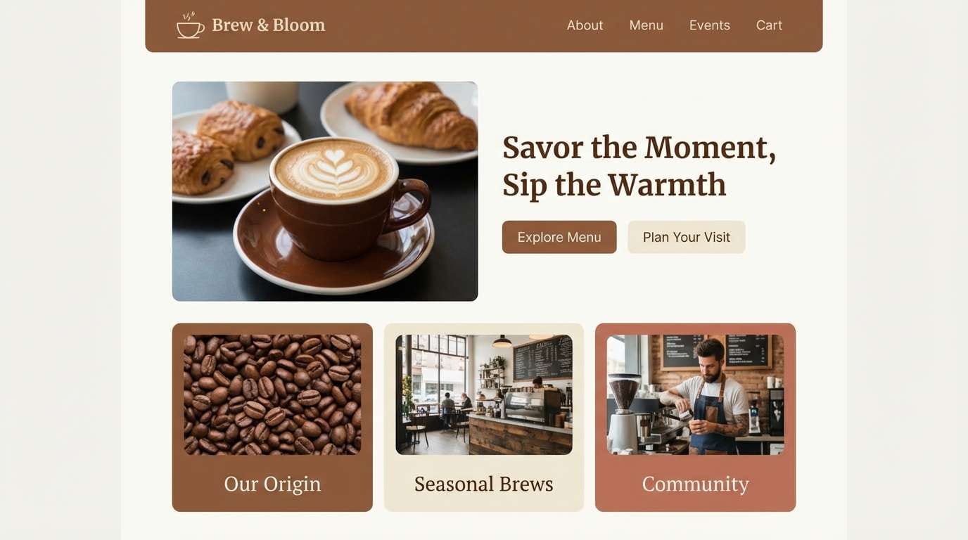 minimal hero ui mockup