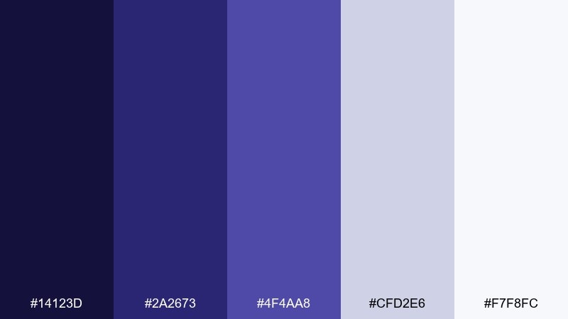 minimal indigo ui indigo color palette with hex codes