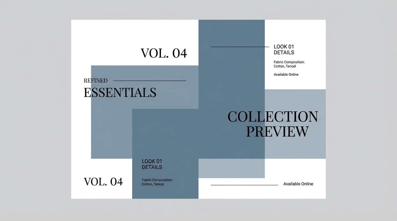 minimal fashion lookbook layout