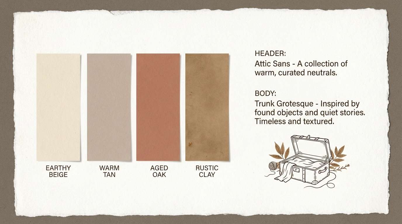 minimal brand mood board