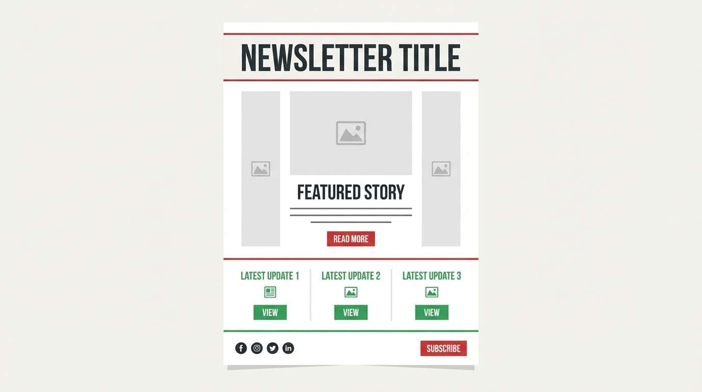 minimal newsletter layout