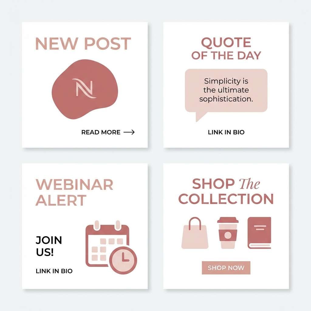 minimal pink instagram post