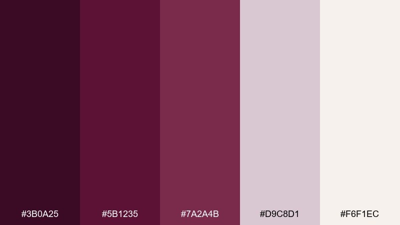 minimal plum ui burgundy plum color palette with hex codes