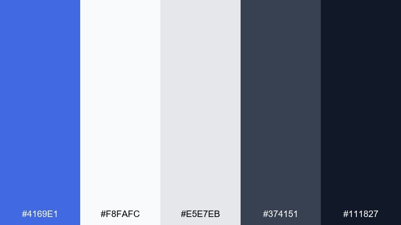 minimal portfolio color palette with hex codes