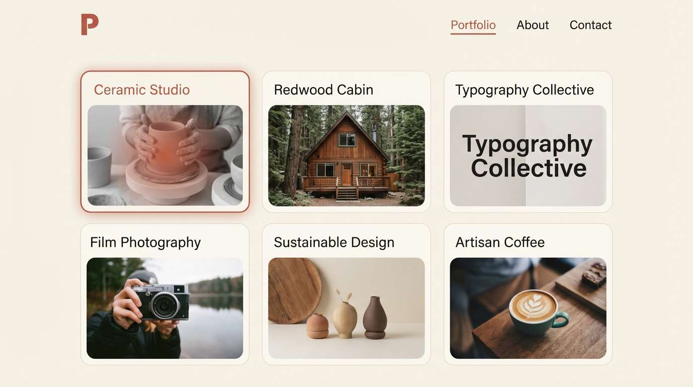minimal portfolio ui