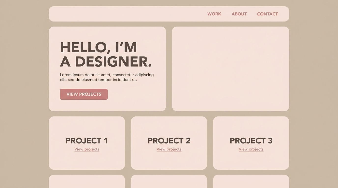 portfolio website ui