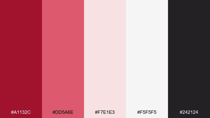 minimal ruby type ruby color palette with hex codes