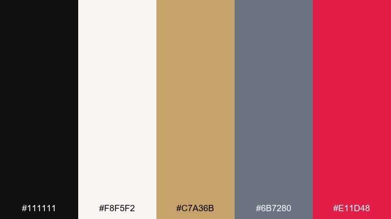 minimal setlist music festival color palette with hex codes