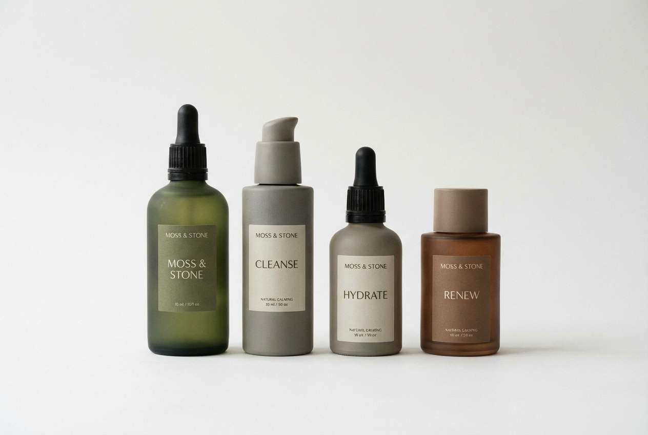 minimal skincare bottle