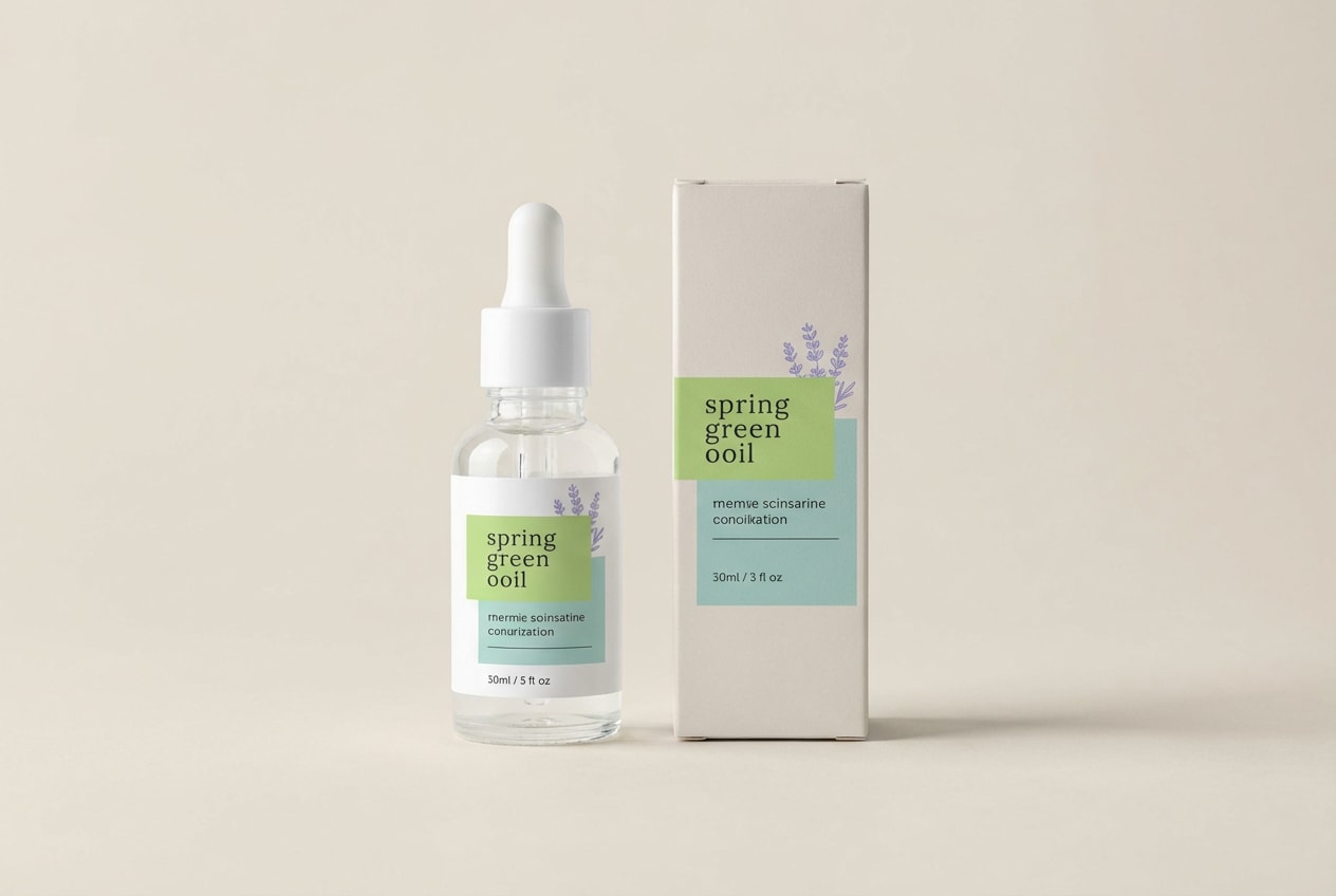 green skincare packaging