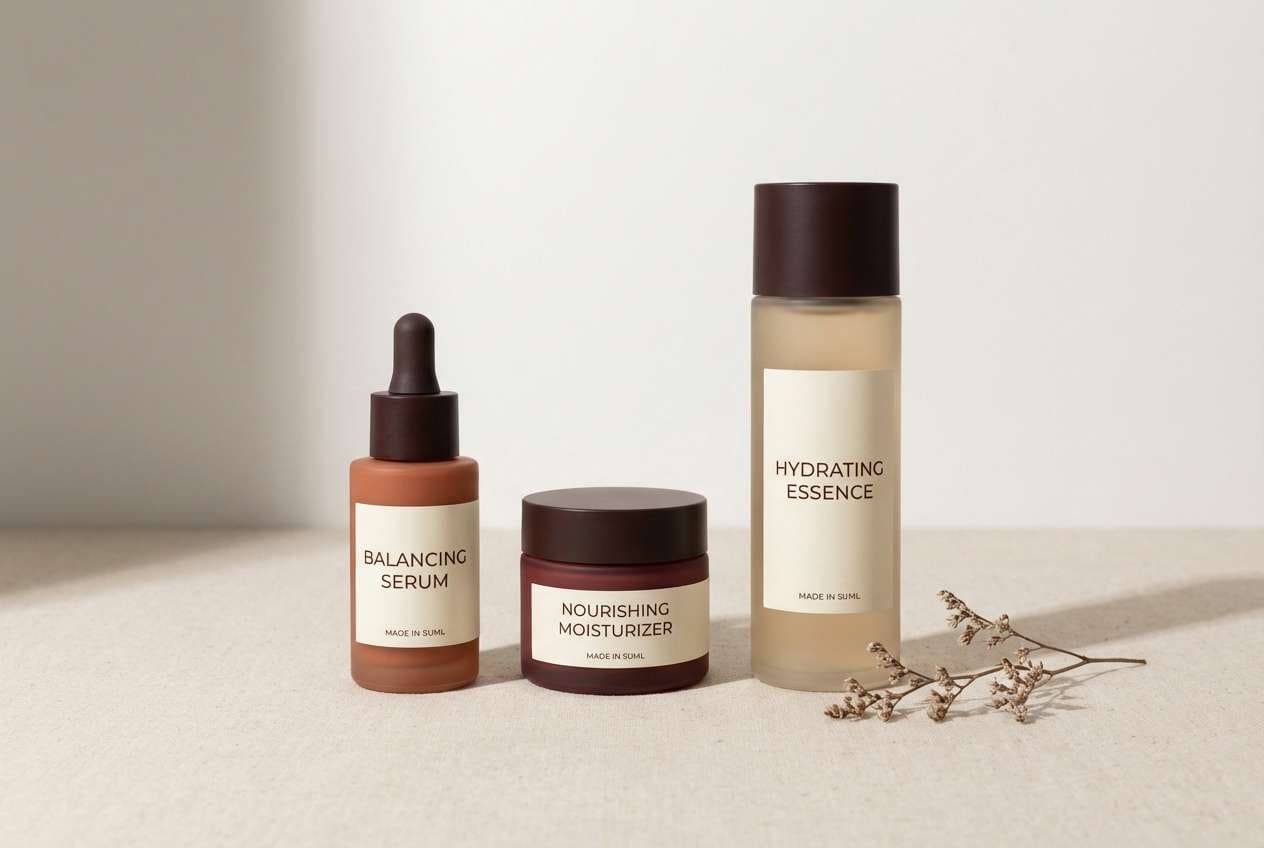 minimal skincare packaging