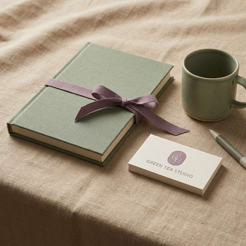 minimal stationery in cool gray