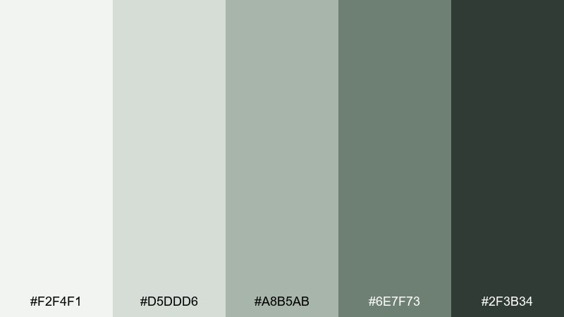 minimal terrace zen color palette with hex codes
