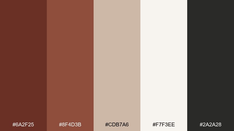 minimal umber ui burnt umber color palette with hex codes