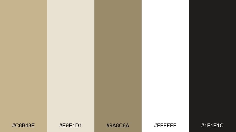 minimal warm ui khaki beige color palette with hex codes