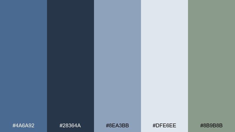 minimal workspace color palette with hex codes