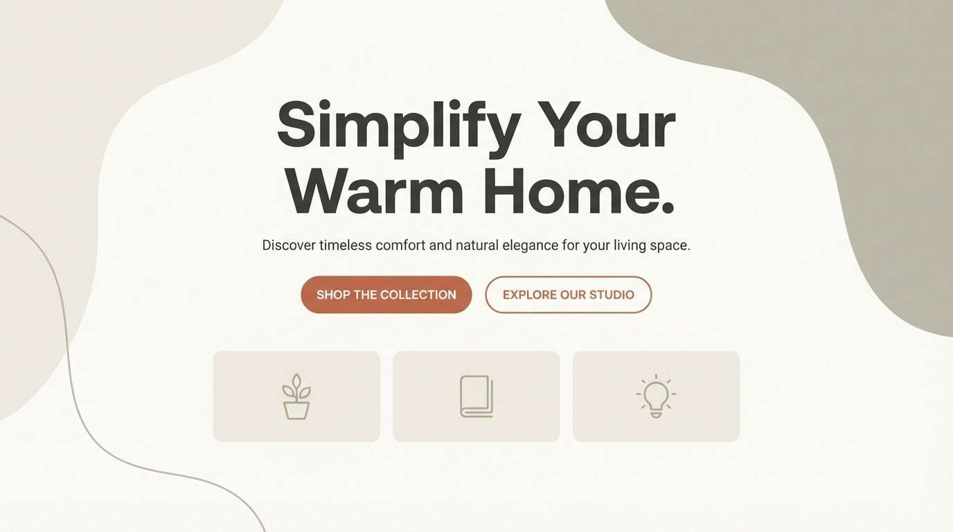 linen website hero mockup