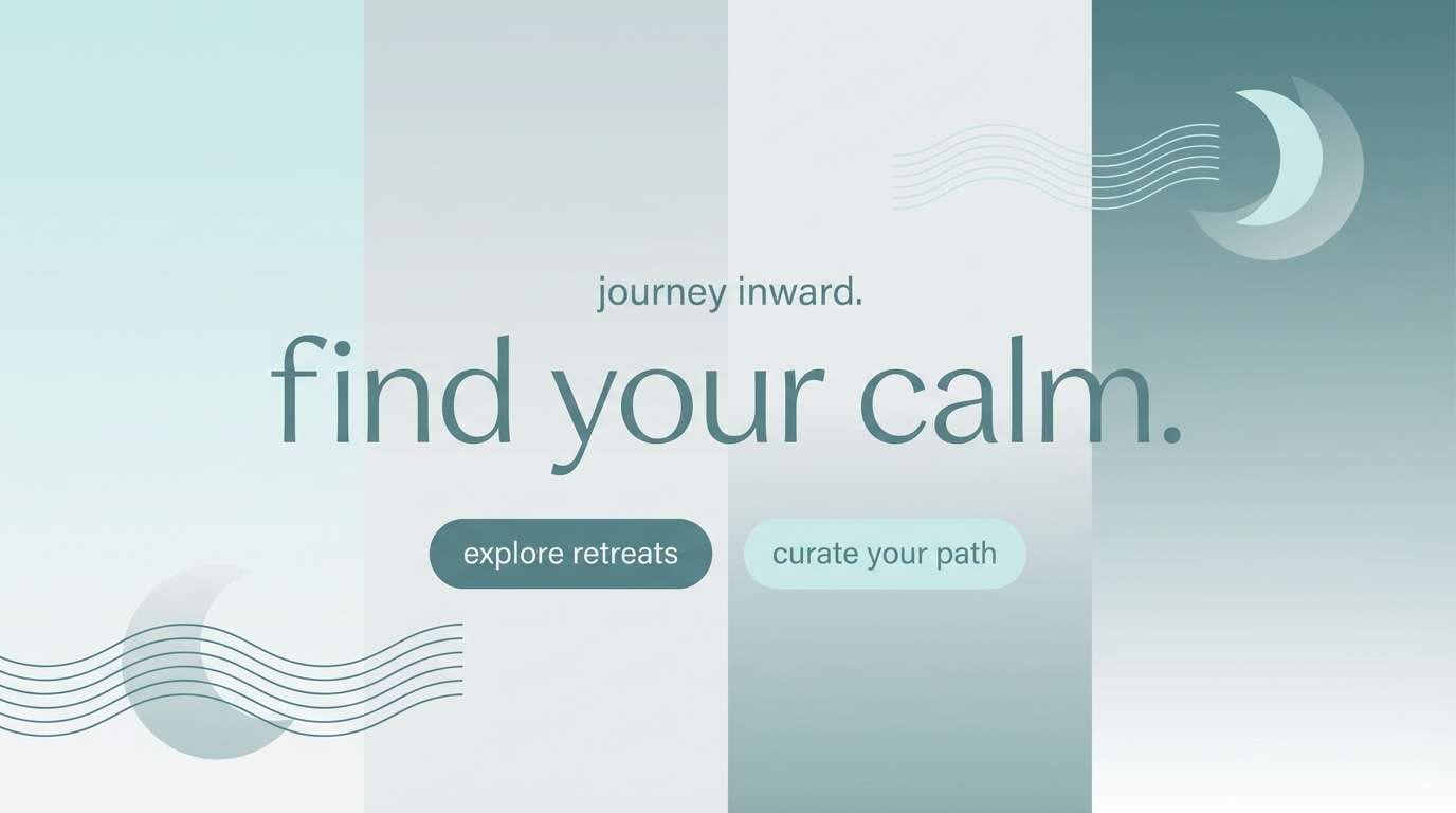 calm landing page header