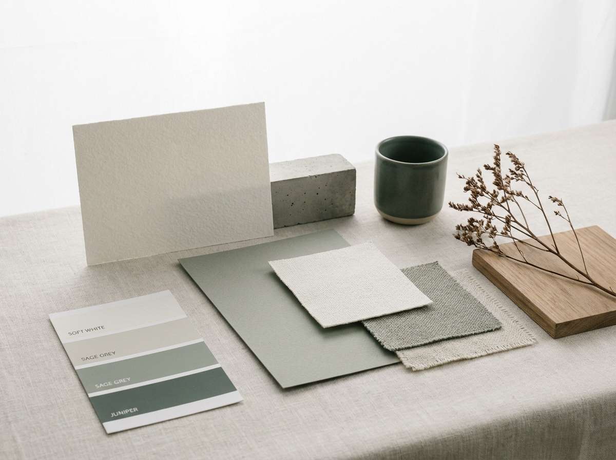 sage interior mood board