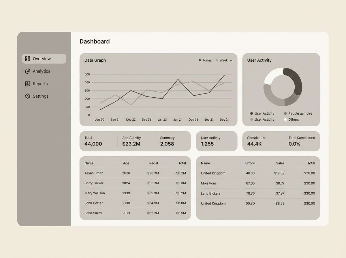 neutral dashboard ui