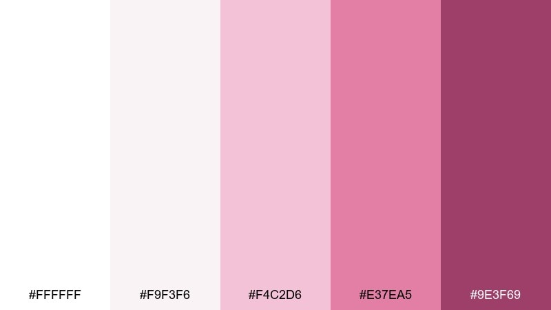 minimalist rose logo color palette with hex codes