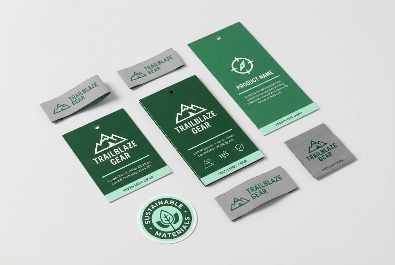 outdoor gear branding tags