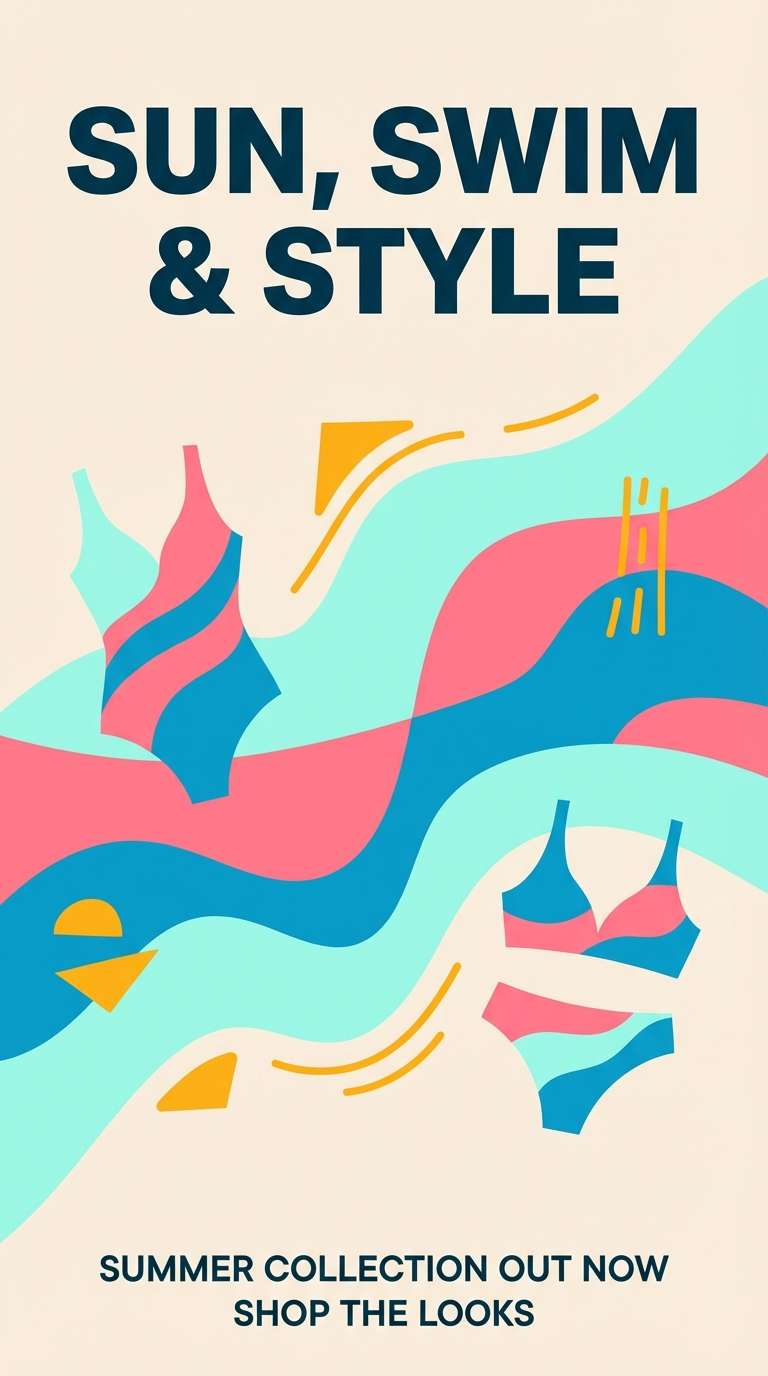 tropical swimwear campaign ad