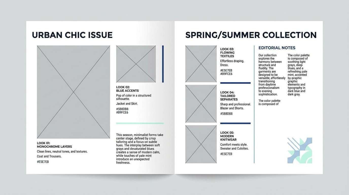 denim lookbook layout