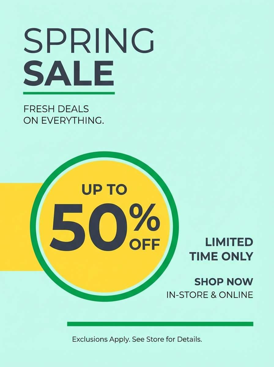 spring sale flyer design