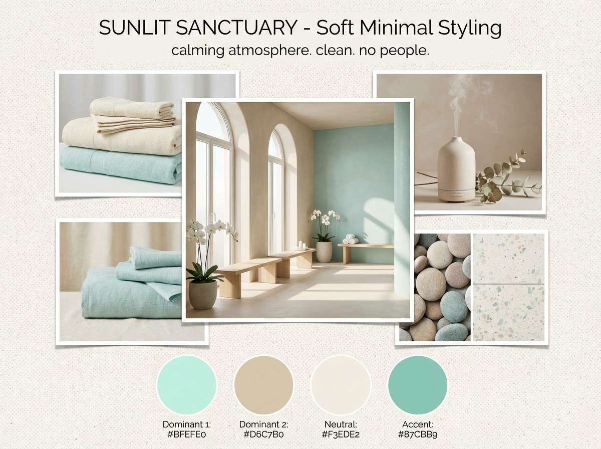 spa interior mood board