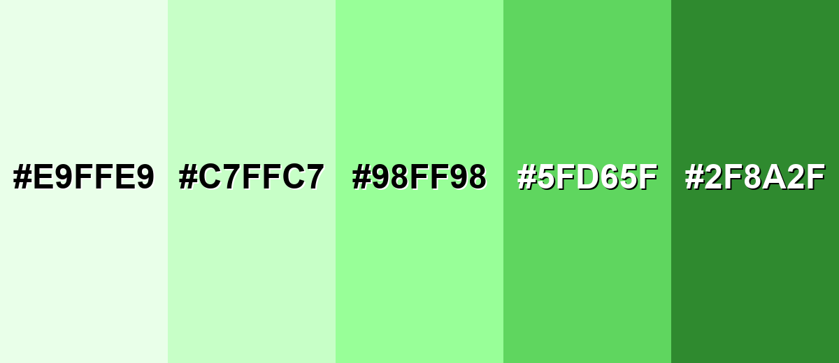 shades and variations of mint-green-color