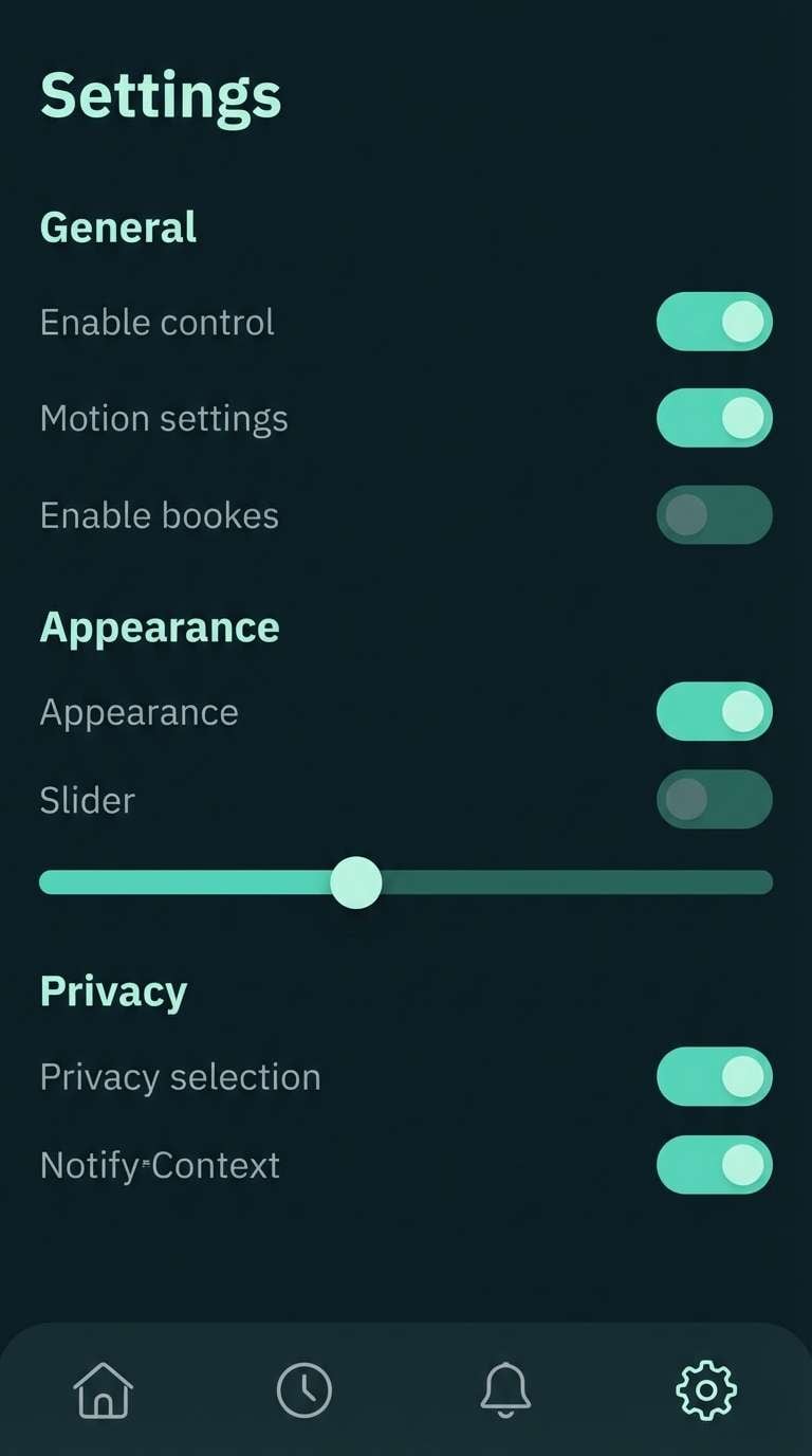 dark mode ui with mint