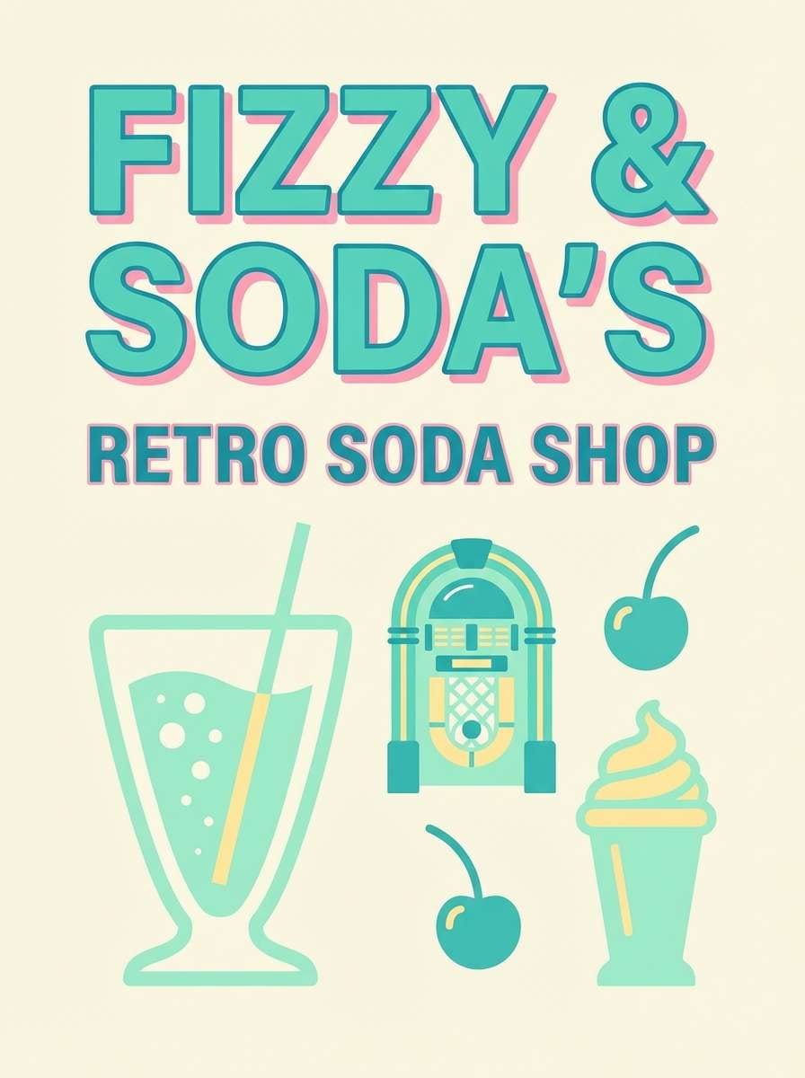 retro mint poster design