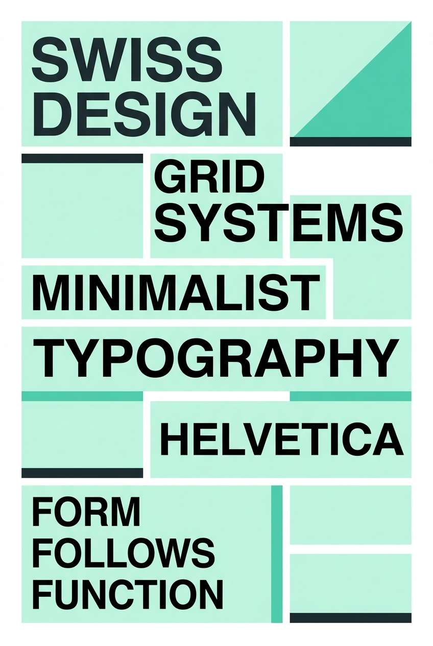minimal typography poster in mint