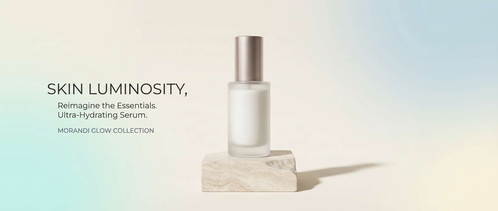 mint green color palette skincare banner