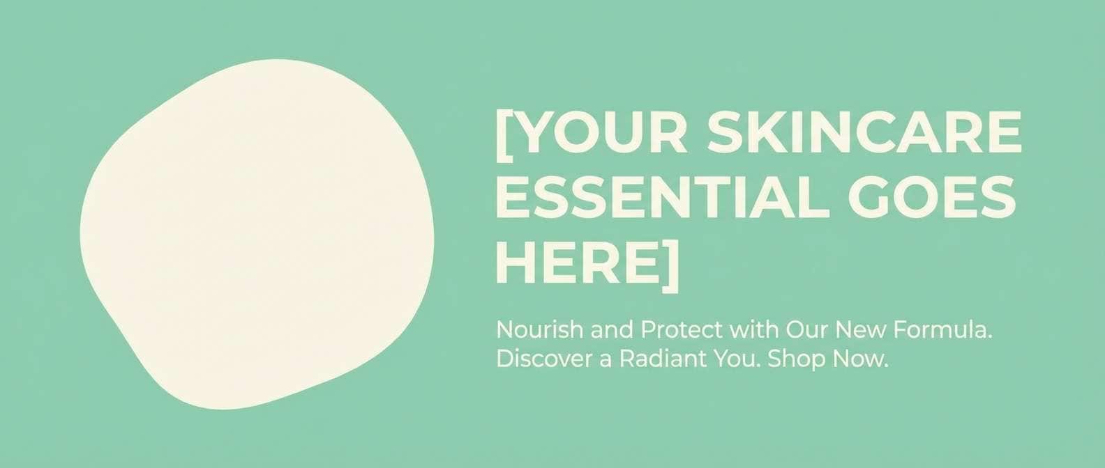 mint green palette skincare banner