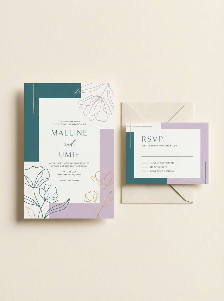 mint orchid invitations