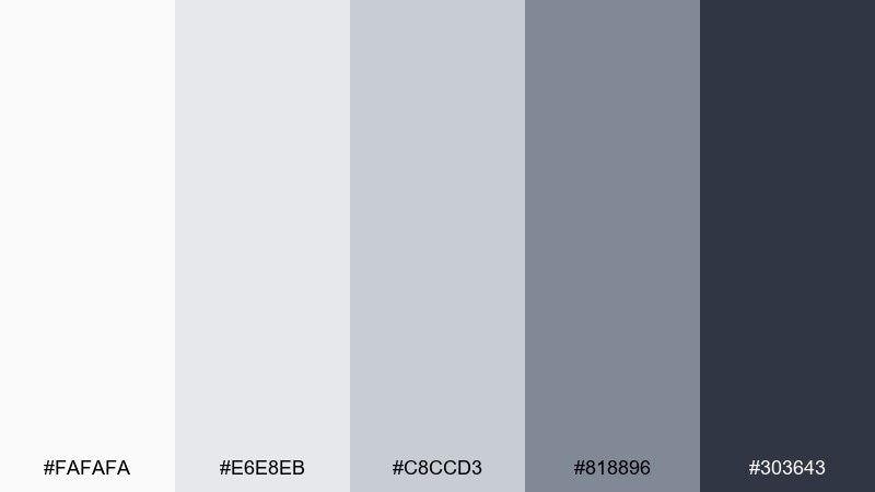 misted type color palette with hex codes