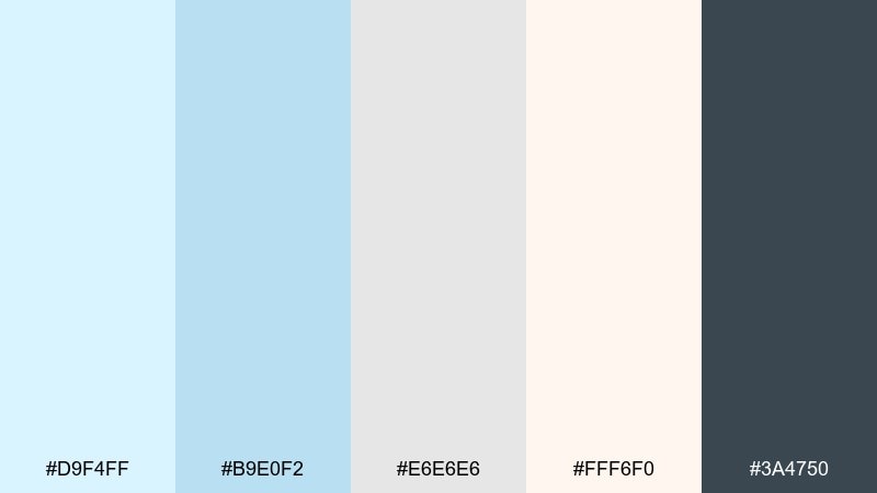 misty marble color palette with hex codes