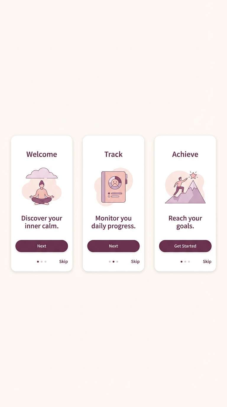 mobile onboarding ui screens