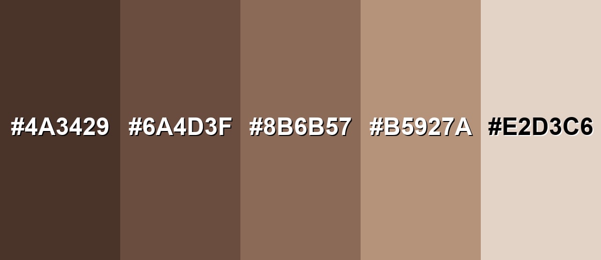 shades and variations of mocha-color