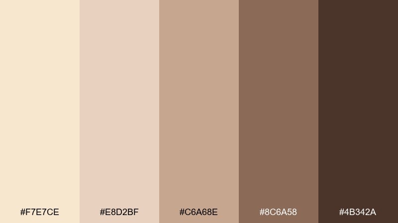 mocha meringue color palette with hex codes