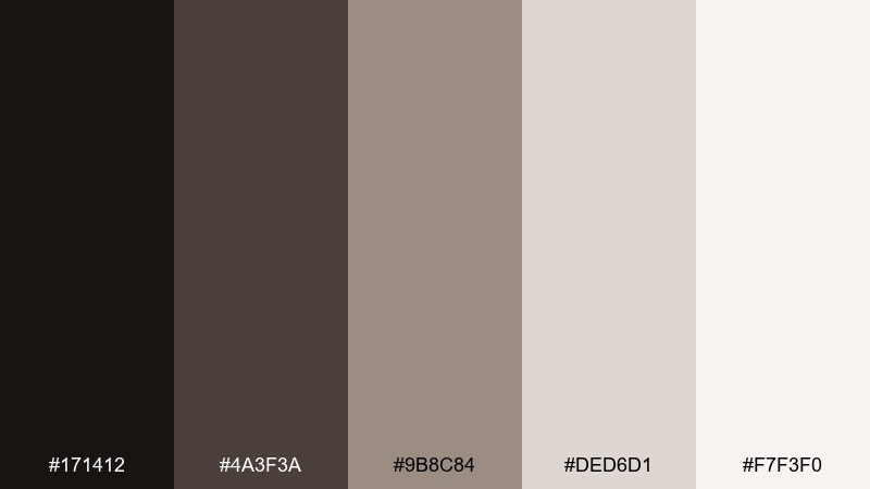 mocha mist modern color palette with hex codes