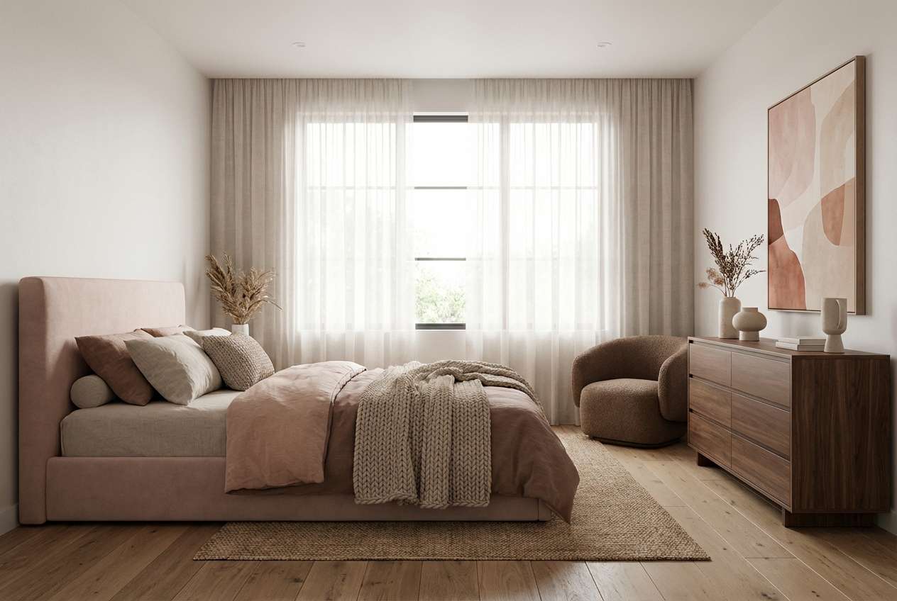 mocha orchid mist bedroom